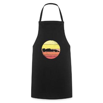 Racing racing retro racing car gift - Cooking Apron - black - Front - AI Model Male 185 dark (185cm)