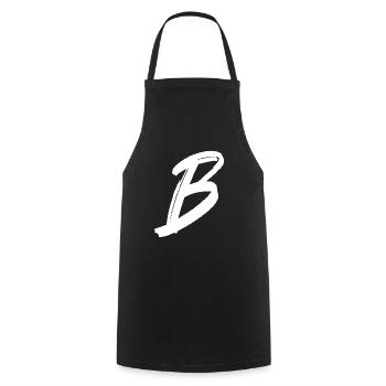 B - Cooking Apron - black - Front - AI Model Male 185 dark (185cm)