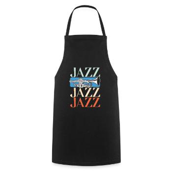 Jazz trumpet trumpet player - Cooking Apron - black - Front - AI Model Male 185 dark (185cm)