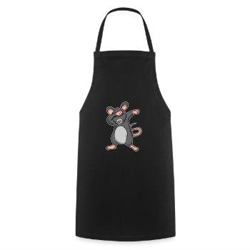 Drôle dabbing rat souris cadeau - Tablier de cuisine - noir - Devant - AI Model Male 185 dark (185cm)