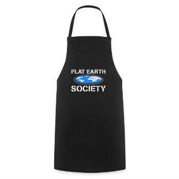 Flat Earth Society - Kochschürze - Schwarz - Vorne - AI Model Male 185 dark (185cm)
