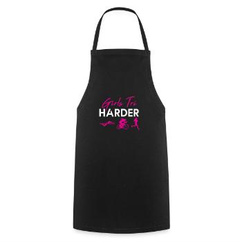 Grils Tri Triathlon - Tablier de cuisine - noir - Devant - AI Model Male 185 dark (185cm)