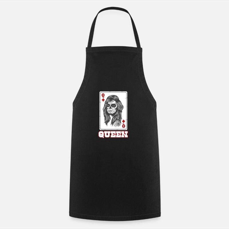 Queen Card Caro - Tablier de cuisine - noir