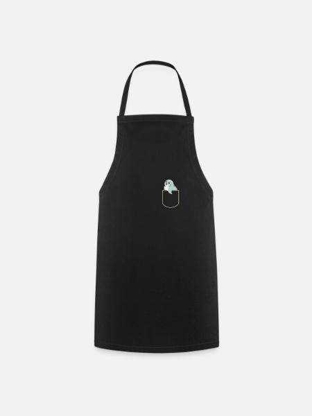 Robbe dans La poche poitrine phoque Lion de mer T-shirt - Tablier de cuisine - noir