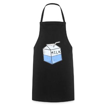 Milch Milchpackung - Kochschürze - Schwarz - Vorne - AI Model Male 185 dark (185cm)