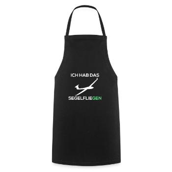 segelflieGEN spruch lustig tshirt geschenk witzig - Kochschürze - Schwarz - Vorne - AI Model Male 185 dark (185cm)
