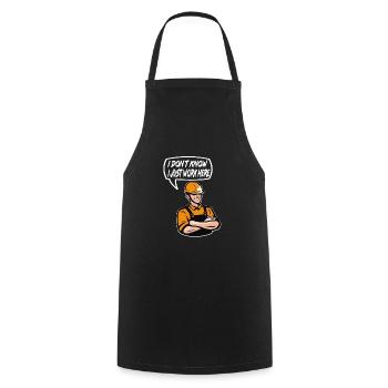 Conception de site de construction pour les travailleurs de la construction - Tablier de cuisine - noir - Devant - AI Model Male 185 dark (185cm)