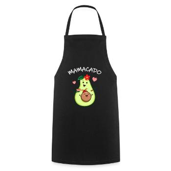 Mama Avocado Süße Mutter Kind Beziehung - Kochschürze - Schwarz - Vorne - AI Model Male 185 dark (185cm)
