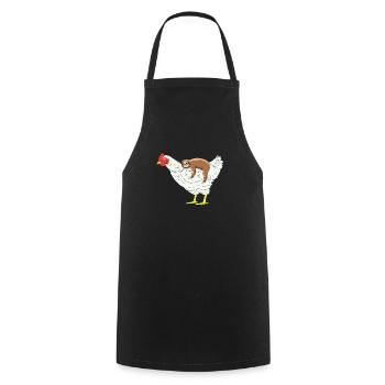 Funny Sloth Shirt - Chicken Shirt - Sloth Lover Gi - Cooking Apron - black - Front - AI Model Male 185 dark (185cm)