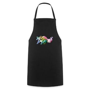 Raccoon cute animal - Cooking Apron - black - Front - AI Model Male 185 dark (185cm)