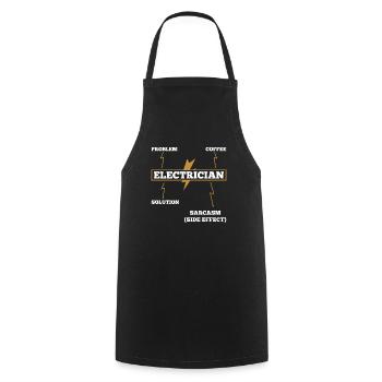 Fun Gift For Electricians Electrician Sarcasm - Cooking Apron - black - Front - AI Model Male 185 dark (185cm)