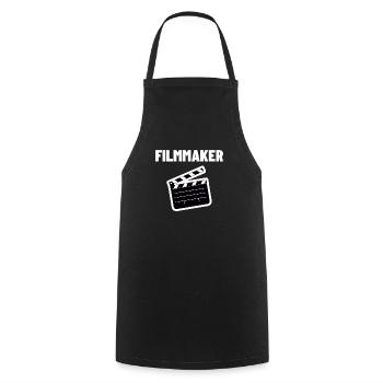 Filmmaker Videographer Filmmaker Cinema TV Gift - Cooking Apron - black - Front - AI Model Male 185 dark (185cm)