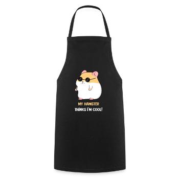 Hamster sunglasses cool gangster - Cooking Apron - black - Front - AI Model Male 185 dark (185cm)