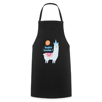 Lama de fête - Tablier de cuisine - noir - Devant - AI Model Male 185 dark (185cm)