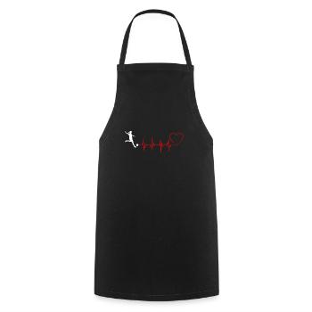 Soccer women player gift - Cooking Apron - black - Front - AI Model Male 185 dark (185cm)