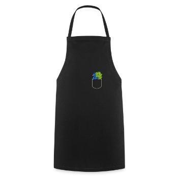 Pfau in Der Brusttasche Pfauen T-Shirt - Kochschürze - Schwarz - Vorne - AI Model Male 185 dark (185cm)