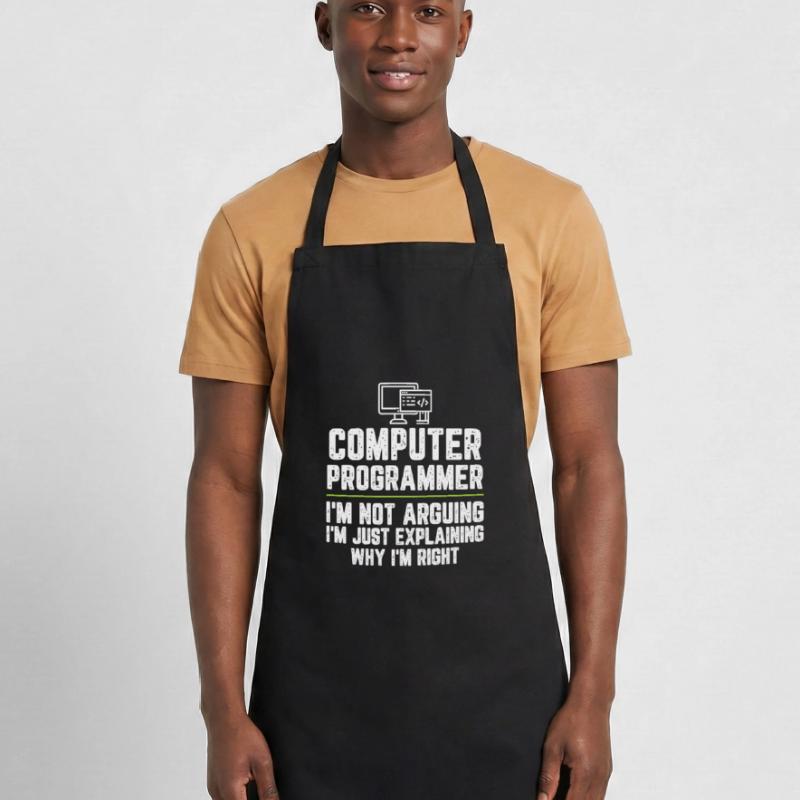 Computerprogrammierer Ich streite nicht Ich bin gerecht Kochschürze