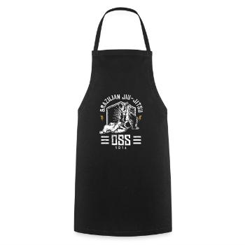 Leglock Brazilian Jiu Jitsu BJJ Gift Design Idea - Cooking Apron - black - Front - AI Model Male 185 dark (185cm)