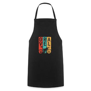 Vintage Gravel Bike | Bikepacking Cyclocross - Cooking Apron - black - Front - AI Model Male 185 dark (185cm)