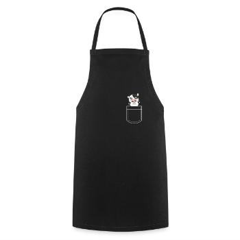 cow - Cooking Apron - black - Front - AI Model Male 185 dark (185cm)