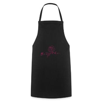 Tattoo Rose - Kochschürze - Schwarz - Vorne - AI Model Male 185 dark (185cm)