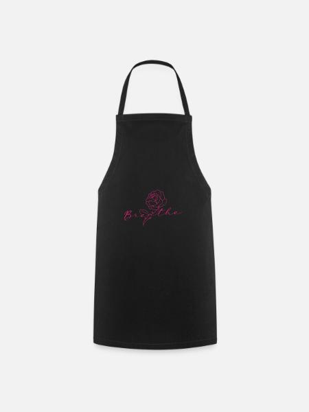 Tatouage rose - Tablier de cuisine - noir