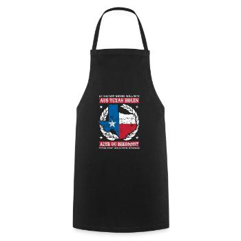 Texas Patrioten Cowboy - Kochschürze - Schwarz - Vorne - AI Model Male 185 dark (185cm)