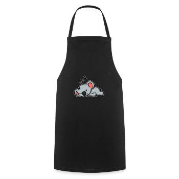 Mignon cadeau de koala dormant - Tablier de cuisine - noir - Devant - AI Model Male 185 dark (185cm)