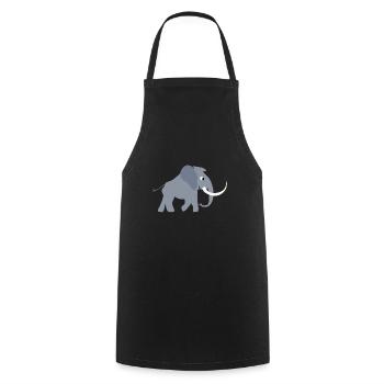Éléphant - éléphant - Tablier de cuisine - noir - Devant - AI Model Male 185 dark (185cm)