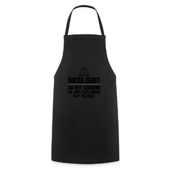 Sociologist I'm Not Arguing I'm Just Explaining - Cooking Apron - black - Front - AI Model Male 185 dark (185cm)