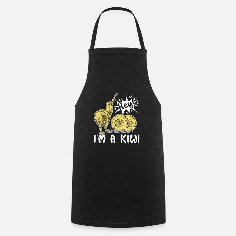 Kiwi Bird Hey I'm A Kiwi - Cooking Apron - black