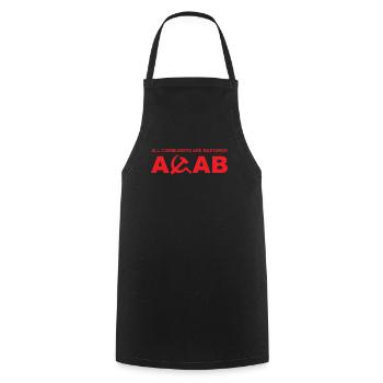 ACAB Alle Kommunisten sind Bastarde - Kochschürze - Schwarz - Vorne - AI Model Male 185 dark (185cm)