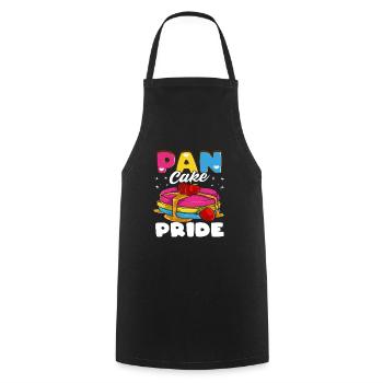 Pansexual Pan Cake Pun Pansexual Parody - Cooking Apron - black - Front - AI Model Male 185 dark (185cm)
