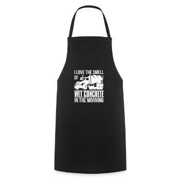 J'adore l'odeur du béton mouillé le matin - Tablier de cuisine - noir - Devant - AI Model Male 185 dark (185cm)