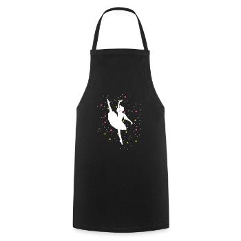 Ballerina Ballet Gift with Stars - Cooking Apron - black - Front - AI Model Male 185 dark (185cm)