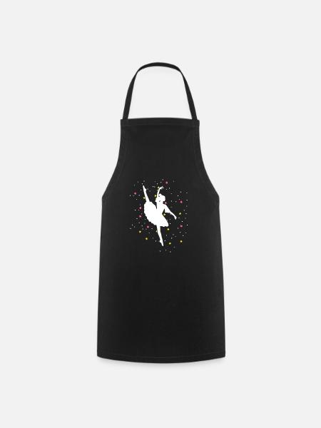 Ballerine danse cadeau avec étoiles - Tablier de cuisine - noir