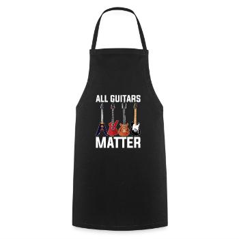 Guitare - Tablier de cuisine - noir - Devant - AI Model Male 185 dark (185cm)