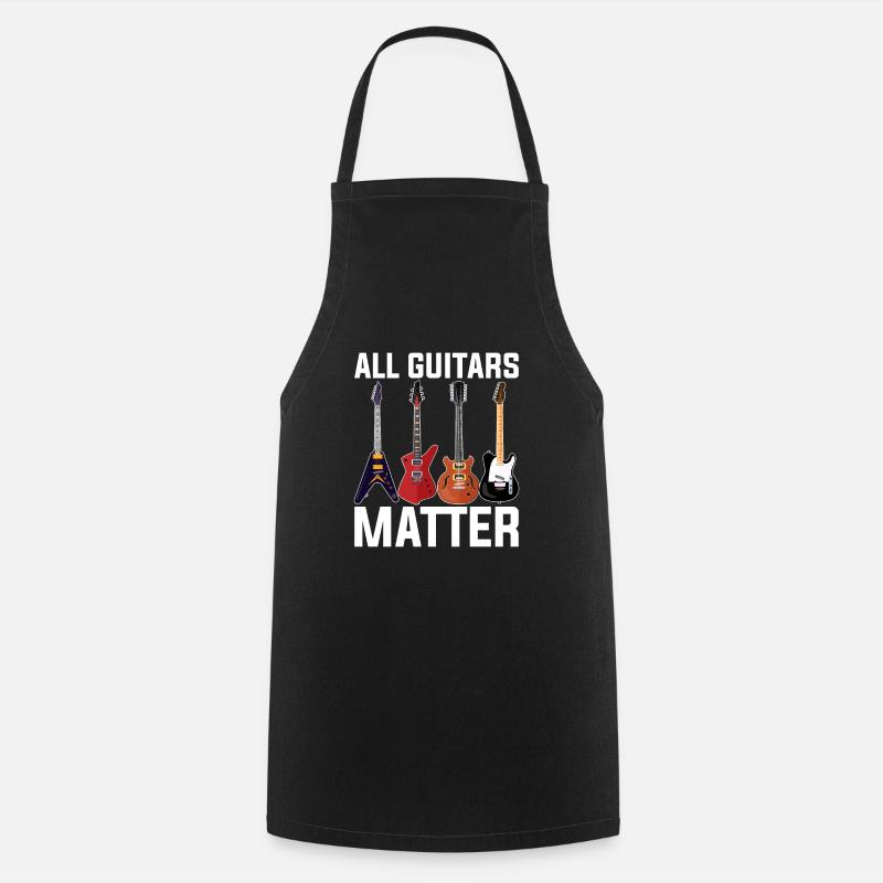 Guitare - Tablier de cuisine - noir