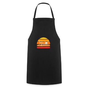 Vintage Houseboat Retro Boating Captain Tiny House - Cooking Apron - black - Front - AI Model Male 185 dark (185cm)