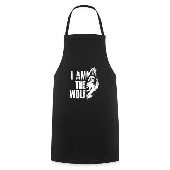 I am the wolf wild wolf pack and wolves - Cooking Apron - black - Front - AI Model Male 185 dark (185cm)