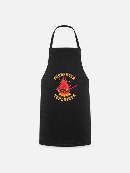 Brennholz Verleiher Holzfäller Waldarbeiter Shirt - Kochschürze - Schwarz