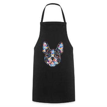 Chemise Géométrique Bouledogue Français - Tablier de cuisine - noir - Devant - AI Model Male 185 dark (185cm)