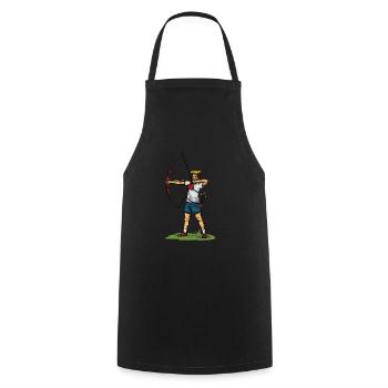 Cool Jesus Archery Gift Idea - Cooking Apron - black - Front - AI Model Male 185 dark (185cm)