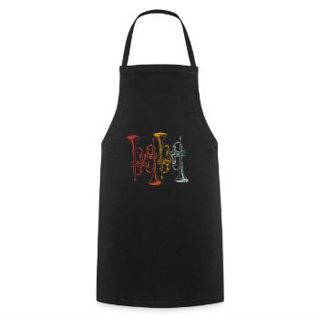 Trumpet musician music - Cooking Apron - black - Front - AI Model Male 185 dark (185cm)