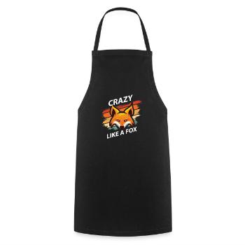 Fox - Cooking Apron - black - Front - AI Model Male 185 dark (185cm)
