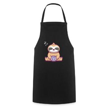sloth - Cooking Apron - black - Front - AI Model Male 185 dark (185cm)
