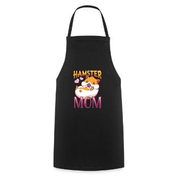 Hamster doux Amour amoureux - Tablier de cuisine - noir - Devant - AI Model Male 185 dark (185cm)