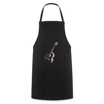Cadeau de musique de guitare - Tablier de cuisine - noir - Devant - AI Model Male 185 dark (185cm)