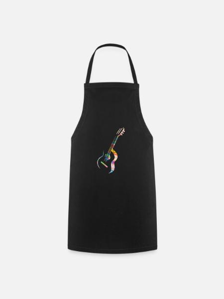 Gitarre Musik Geschenk - Kochschürze - Schwarz