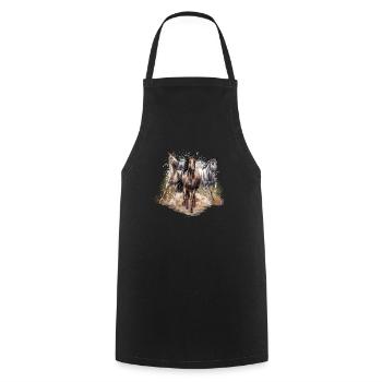 cheval - Tablier de cuisine - noir - Devant - AI Model Male 185 dark (185cm)